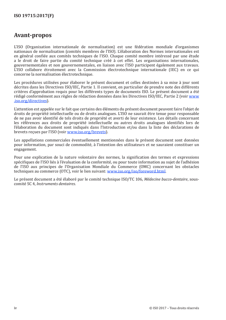 ISO 19715:2017 ISO 19715:2017 - Médecine bucco-dentaire — Instrument d'obturation à double angulation/3/2017 - Page 4 preview
