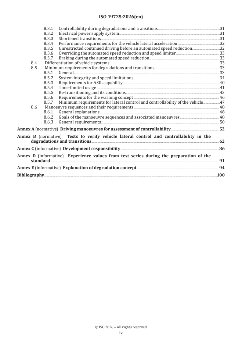 ISO 19725:2026 ISO 19725:2026 - Road vehicles — Steer-by-wire systems — System safety guidelines - Page 4 preview