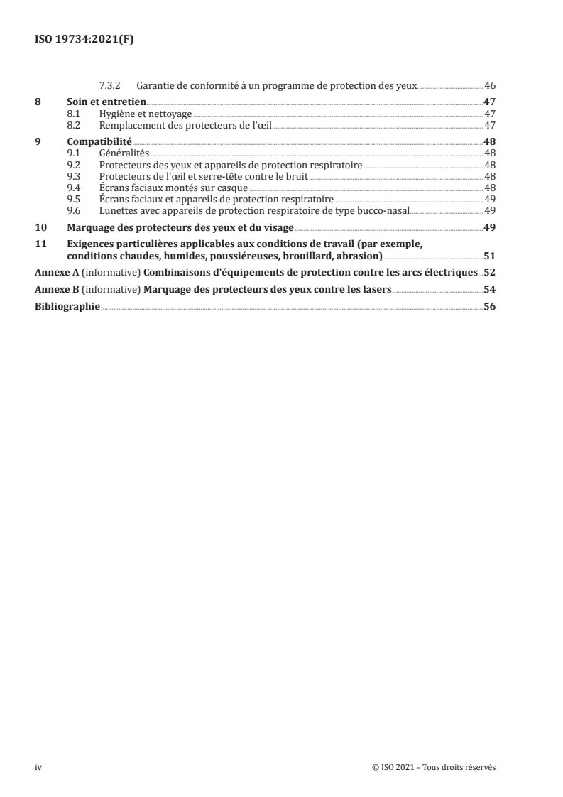 ISO 19734:2021 ISO 19734:2021 - Protection des yeux et du visage — Lignes directrices pour le choix, l’utilisation et l’entretien/26/2021 - Page 4 preview