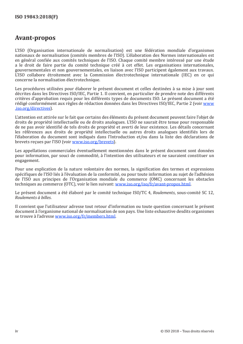 ISO 19843:2018 ISO 19843:2018 - Roulements — Billes en céramique — Détermination de la résistance par test sur bille rainurée/5/2018 - Page 4 preview