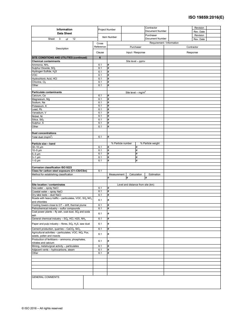 ISO 19859:2016 ISO19859_2016_2.Information_Data_Sheet - ISO 19859:2016 - Gas turbine applications — Requirements for power generation/10/2016 - Page 3 preview