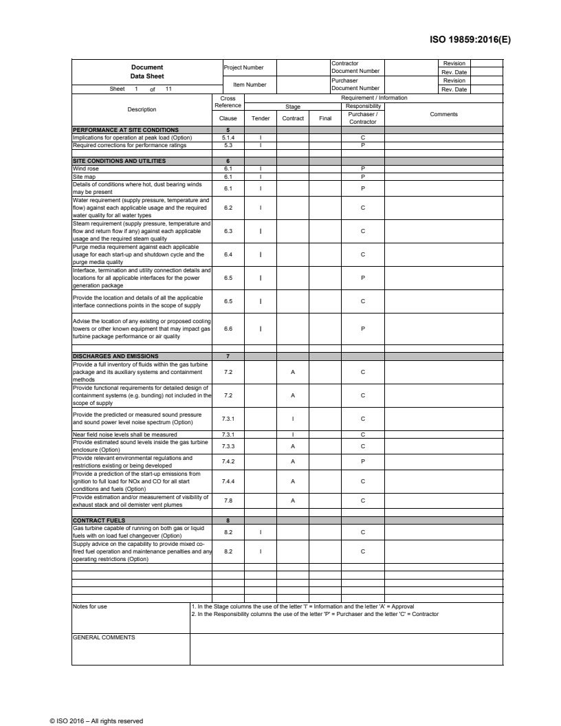 ISO 19859:2016 ISO19859_2016_5.Document_Data_Sheet - ISO 19859:2016 - Gas turbine applications — Requirements for power generation/10/2016 - Page 1 preview