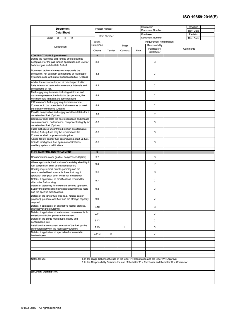 ISO 19859:2016 ISO19859_2016_5.Document_Data_Sheet - ISO 19859:2016 - Gas turbine applications — Requirements for power generation/10/2016 - Page 2 preview