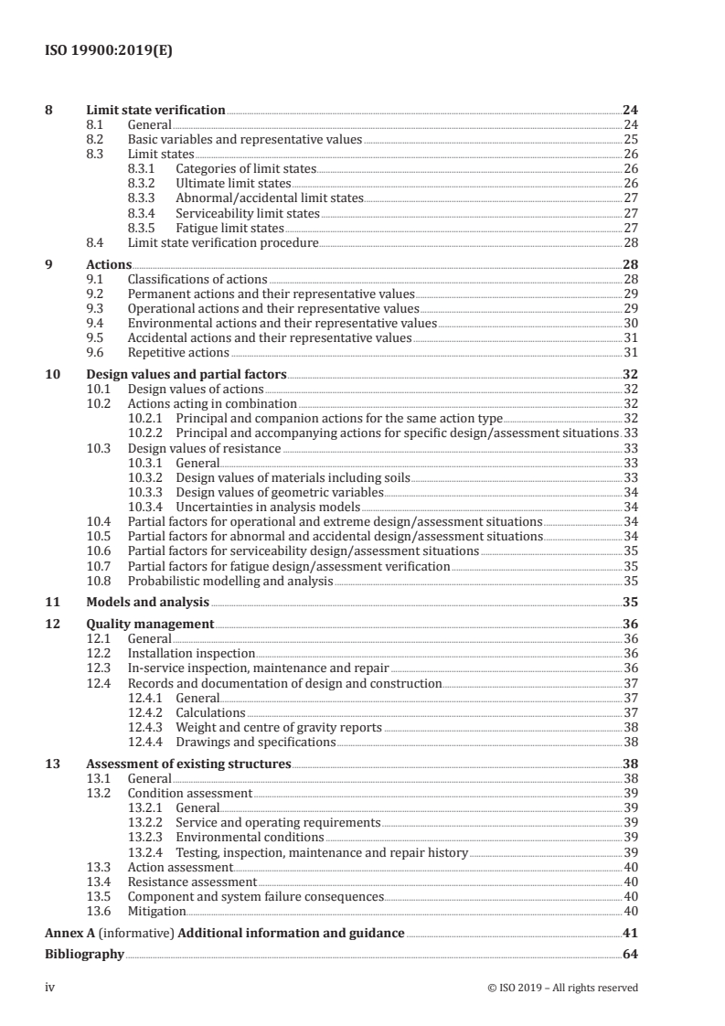 ISO 19900:2019 ISO 19900:2019 - Petroleum and natural gas industries — General requirements for offshore structures/14/2019 - Page 4 preview