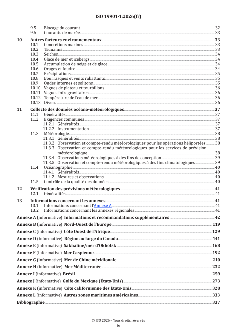 ISO 19901-1:2026 ISO 19901-1:2026 - Exigences spécifiques relatives aux structures en mer — Partie 1: Dispositions océano-météorologiques pour la conception et l'exploitation - Page 4 preview