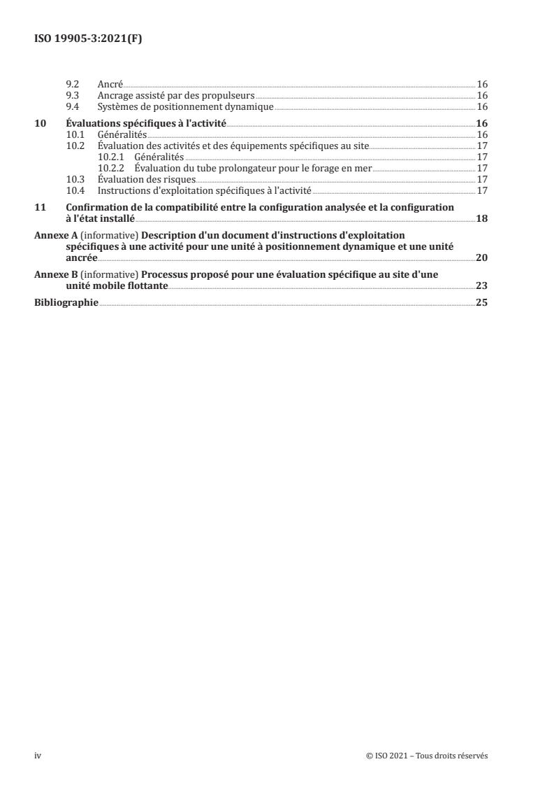 ISO 19905-3:2021 ISO 19905-3:2021 - Industries du pétrole et du gaz naturel — Évaluation spécifique au site d'unités mobiles en mer — Partie 3: Unités flottantes
Released:3/3/2021 - Page 4 preview
