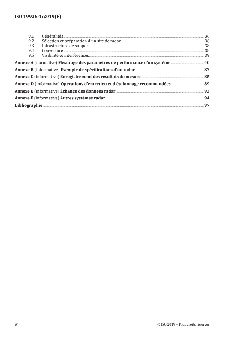 ISO 19926-1:2019 ISO 19926-1:2019 - Météorologie — Radars météorologiques — Partie 1: Performance et fonctionnement des systèmes/22/2019 - Page 4 preview