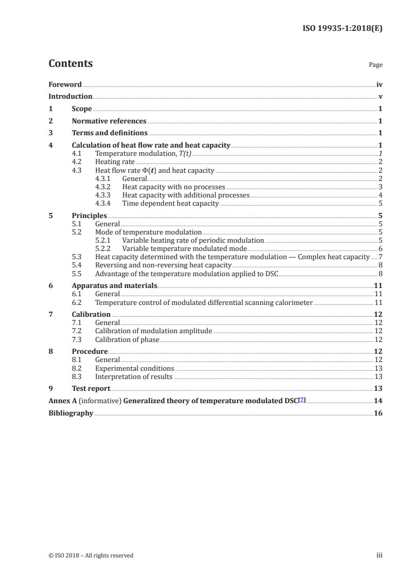 ISO 19935-1:2018 ISO 19935-1:2018 - Plastics — Temperature modulated DSC — Part 1: General principles/25/2018 - Page 3 preview