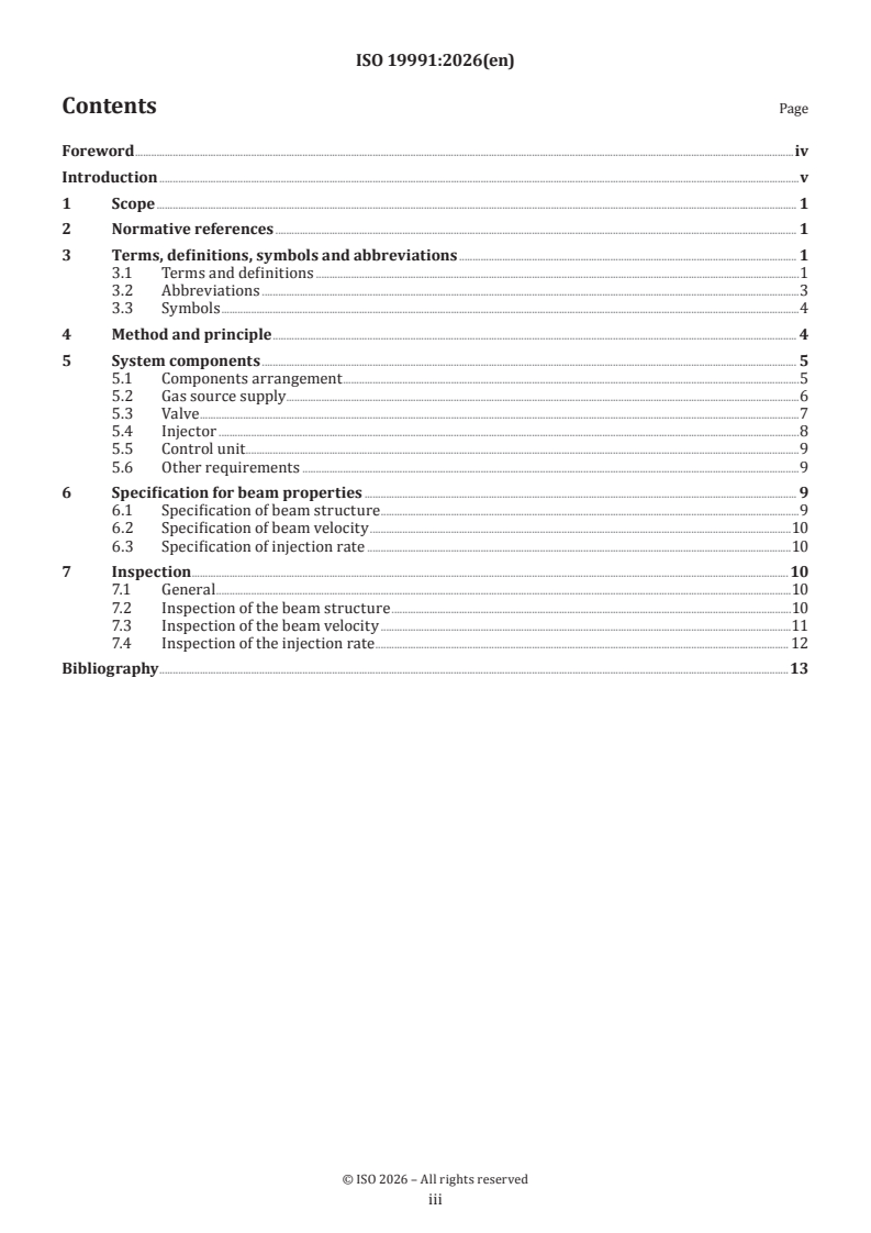 ISO 19991:2026 ISO 19991:2026 - Fusion technology — Experimental magnetic confinement fusion facilities — Supersonic molecular beam injection fuelling technique for fusion devices - Page 3 preview