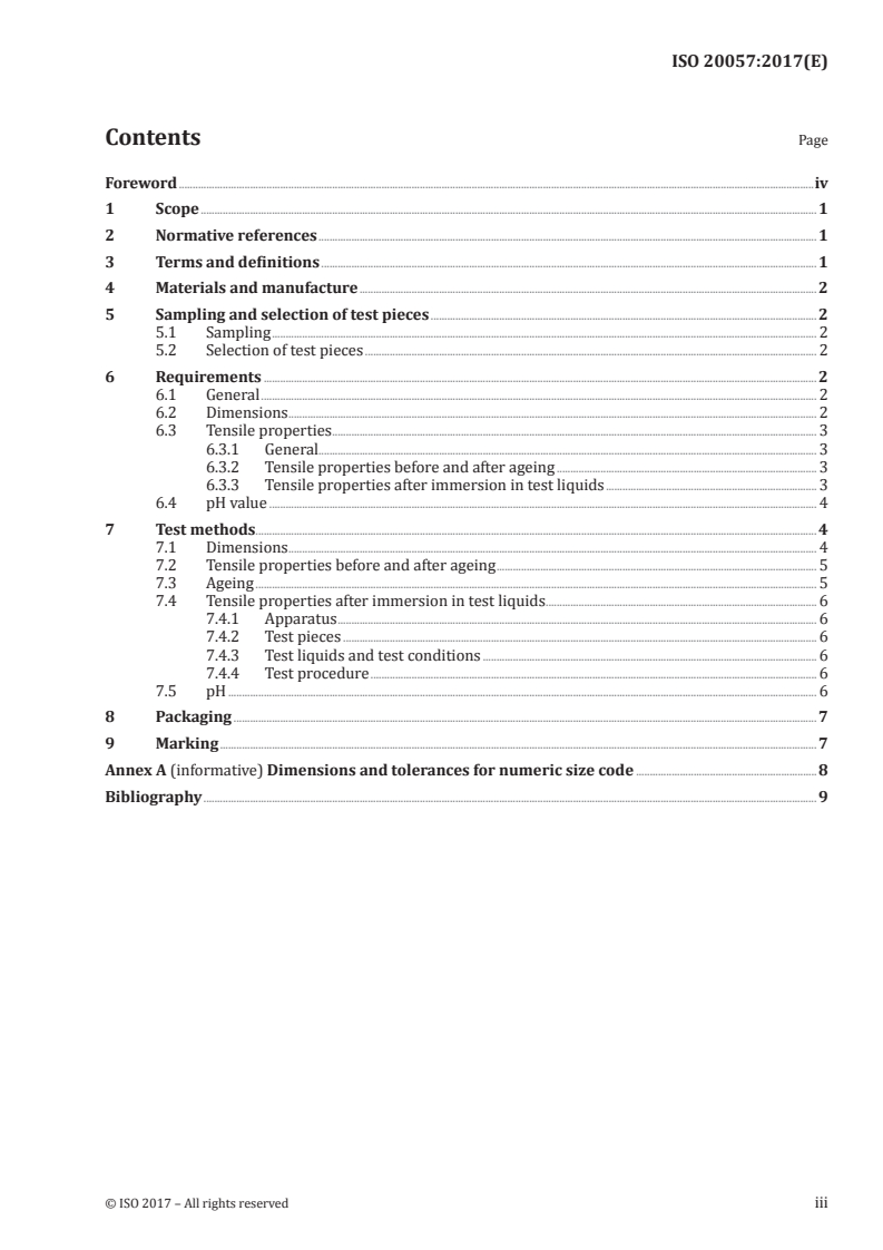 ISO 20057:2017 ISO 20057:2017 - Rubber household gloves — General requirements and test methods/11/2017 - Page 3 preview