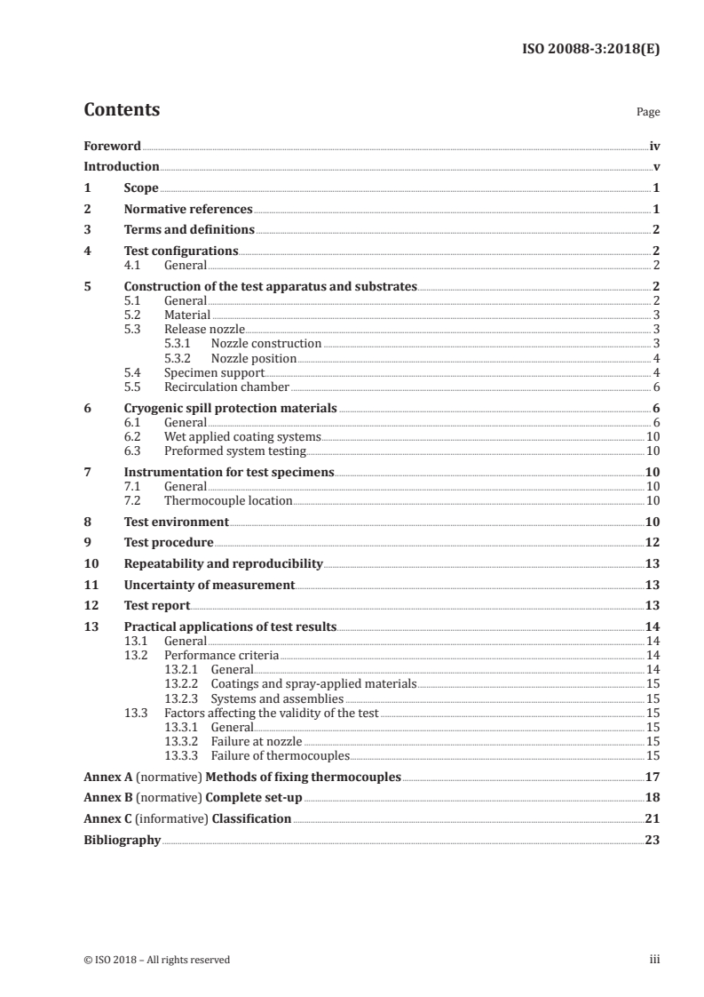 ISO 20088-3:2018 ISO 20088-3:2018 - Determination of the resistance to cryogenic spillage of insulation materials — Part 3: Jet release/22/2018 - Page 3 preview