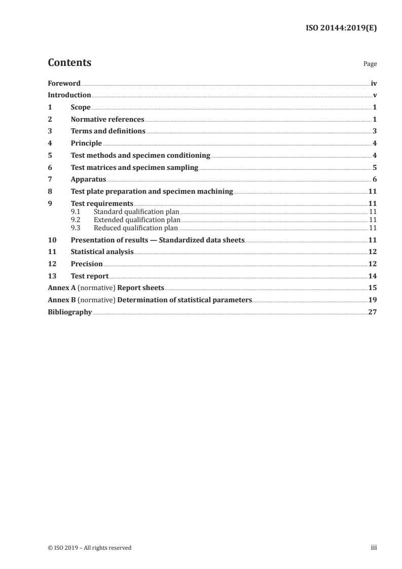 ISO 20144:2019 ISO 20144:2019 - Fibre-reinforced plastic composites — Standard qualification plan (SQP) for composite materials, including reduced qualification plan (RQP) and extended qualification plan (EQP) schemes/12/2019 - Page 3 preview