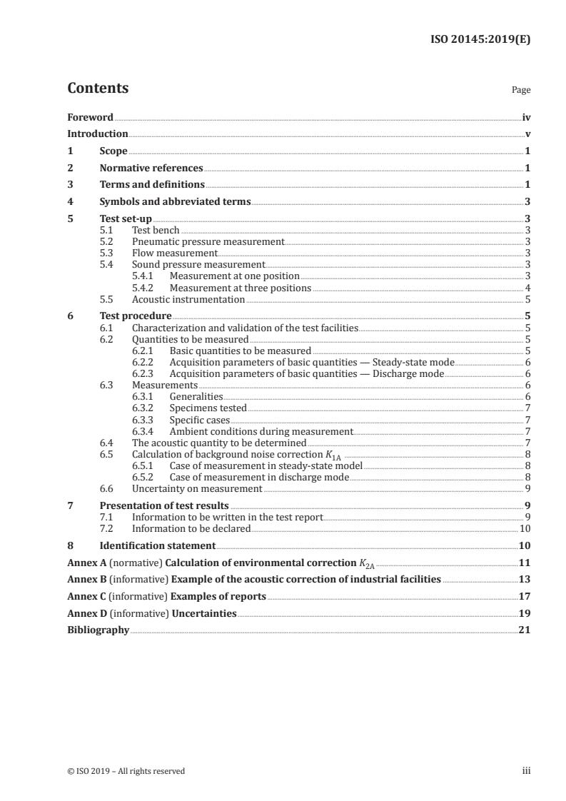 ISO 20145:2019 ISO 20145:2019 - Pneumatic fluid power — Test methods for measuring acoustic emission pressure levels of exhaust silencers
Released:10/21/2019 - Page 3 preview