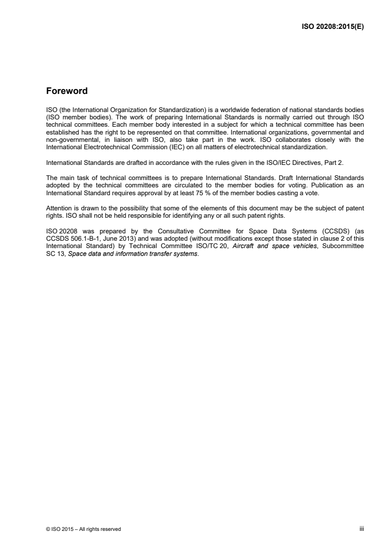 ISO 20208:2015 ISO 20208:2015 - Space data and information transfer systems — Delta-DOR Raw Data Exchange Format/11/2015 - Page 3 preview