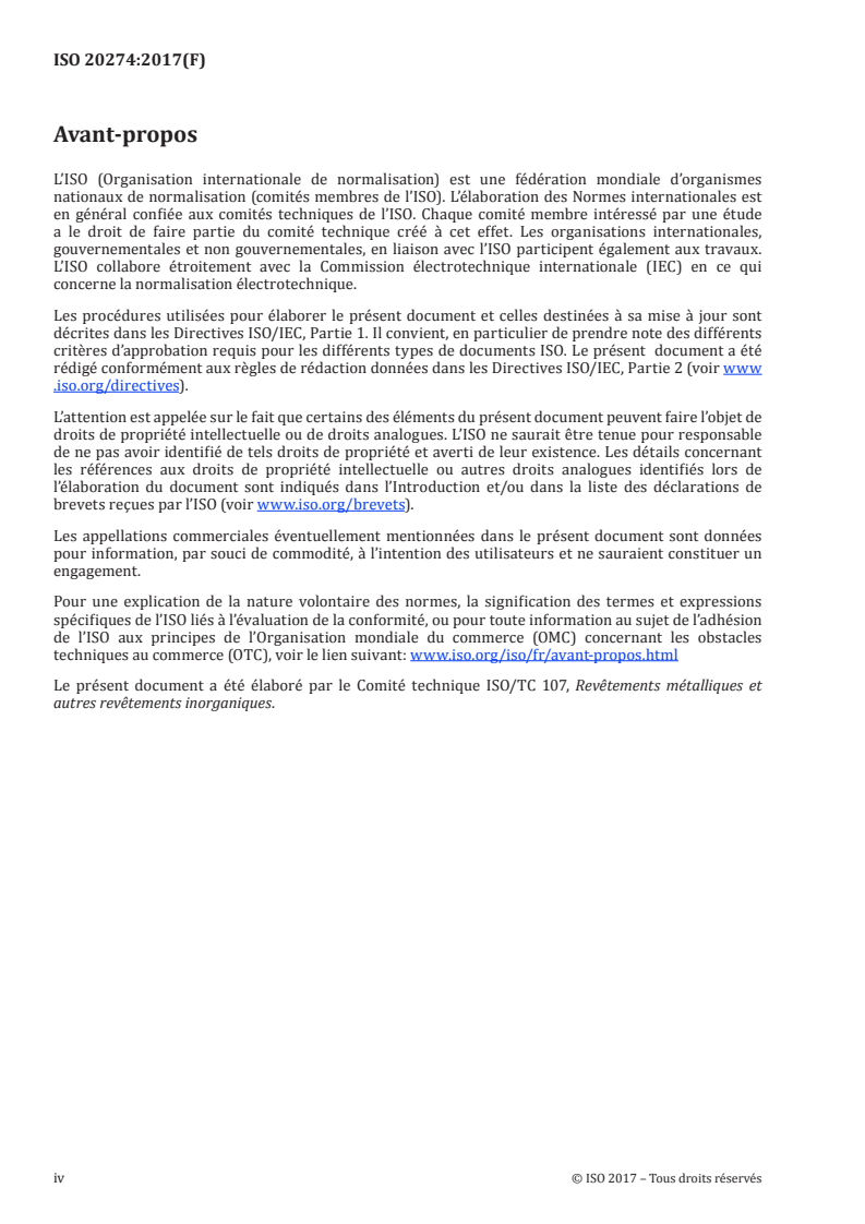 ISO 20274:2017 ISO 20274:2017 - Emaux vitrifiés — Préparation d'échantillons d'émail et détermination du coefficient de dilatation thermique/18/2017 - Page 4 preview
