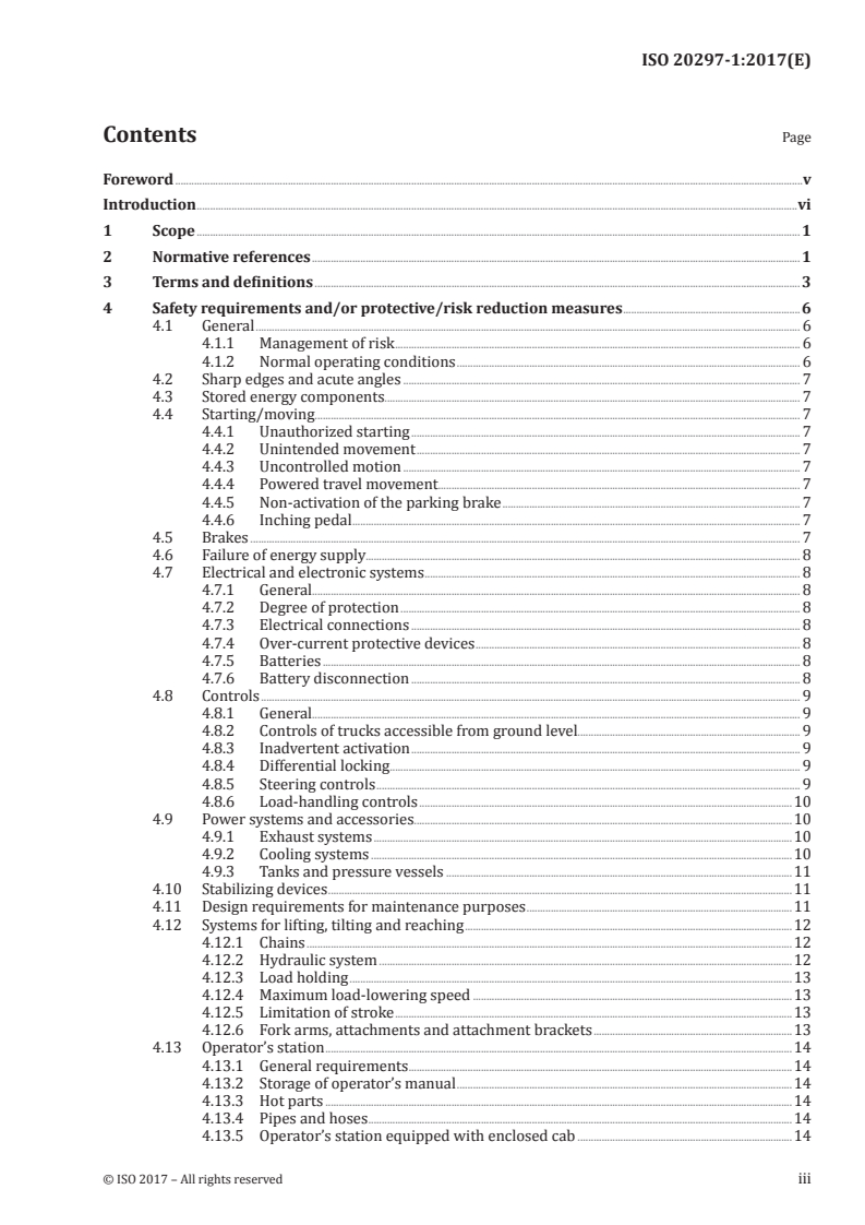ISO 20297-1:2017 ISO 20297-1:2017 - Industrial trucks — Lorry-mounted trucks — Part 1: Safety requirements and verification/20/2017 - Page 3 preview