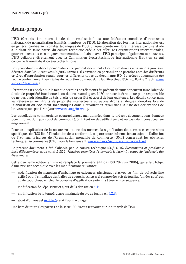 ISO 20299-2:2017 ISO 20299-2:2017 - Emballage des balles en caoutchouc — Partie 2: Caoutchouc naturel/26/2017 - Page 4 preview
