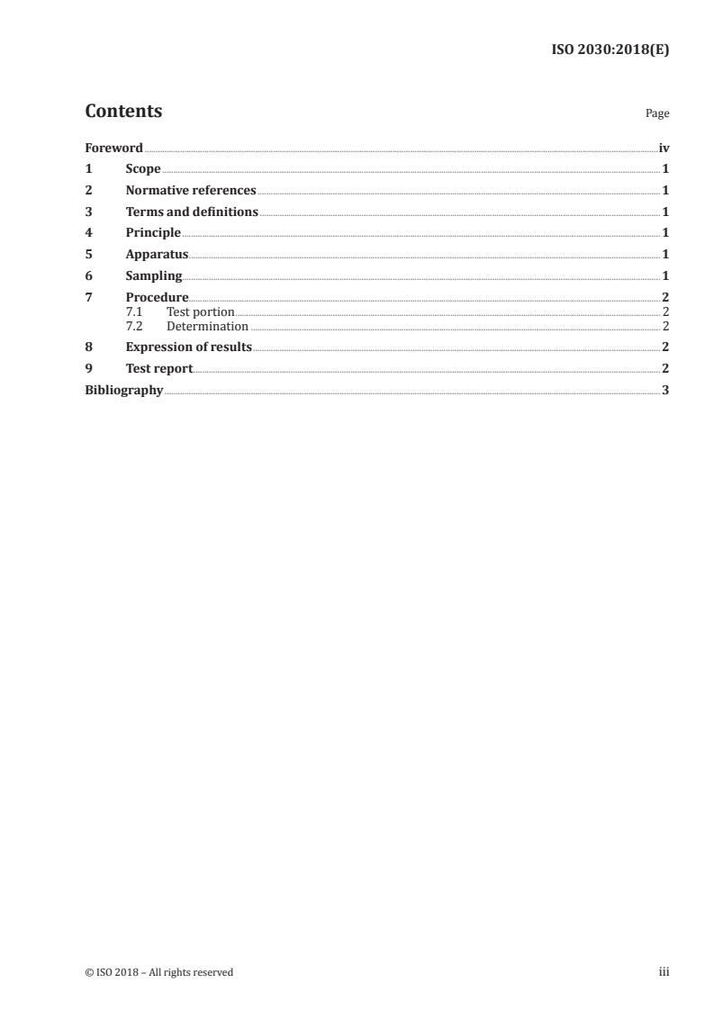 ISO 2030:2018 ISO 2030:2018 - Granulated cork — Size analysis by mechanical sieving/17/2018 - Page 3 preview