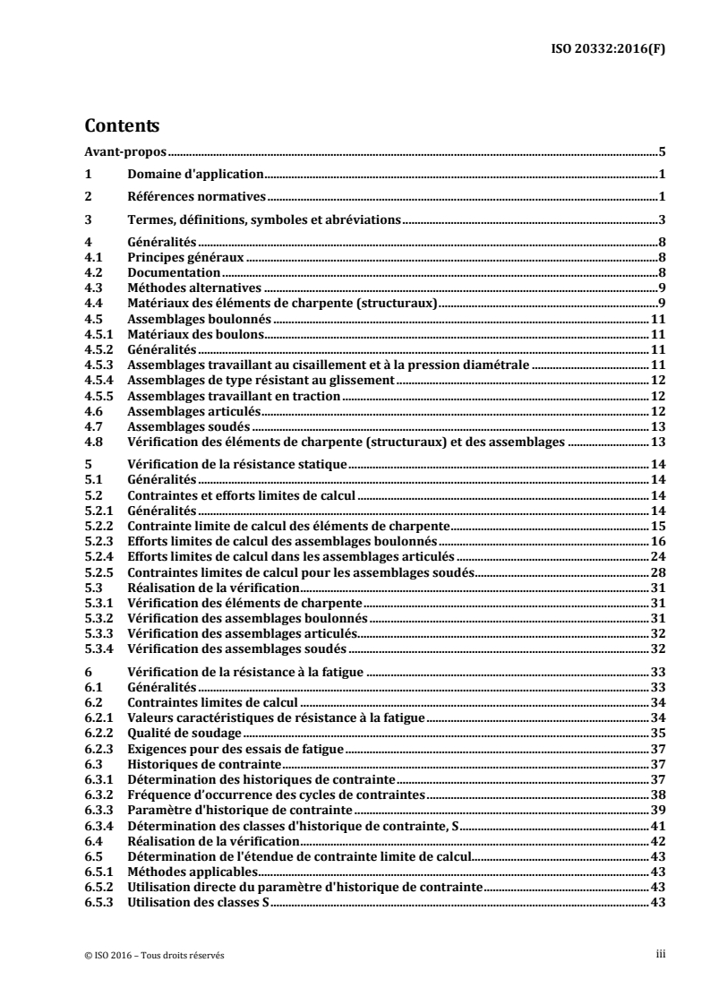 ISO 20332:2016 ISO 20332:2016 - Appareils de levage à charge suspendue — Vérification d'aptitude des charpentes en acier/14/2018 - Page 3 preview