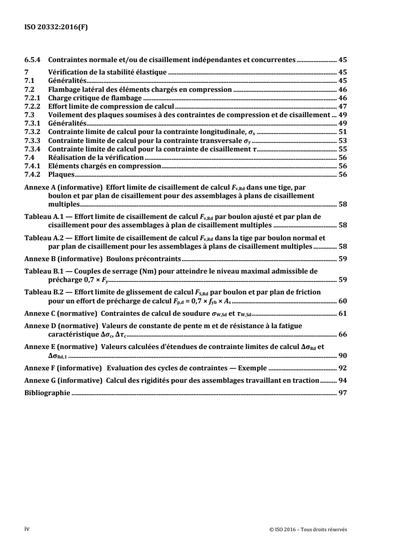ISO 20332:2016 ISO 20332:2016 - Appareils de levage à charge suspendue — Vérification d'aptitude des charpentes en acier/14/2018 - Page 4 preview
