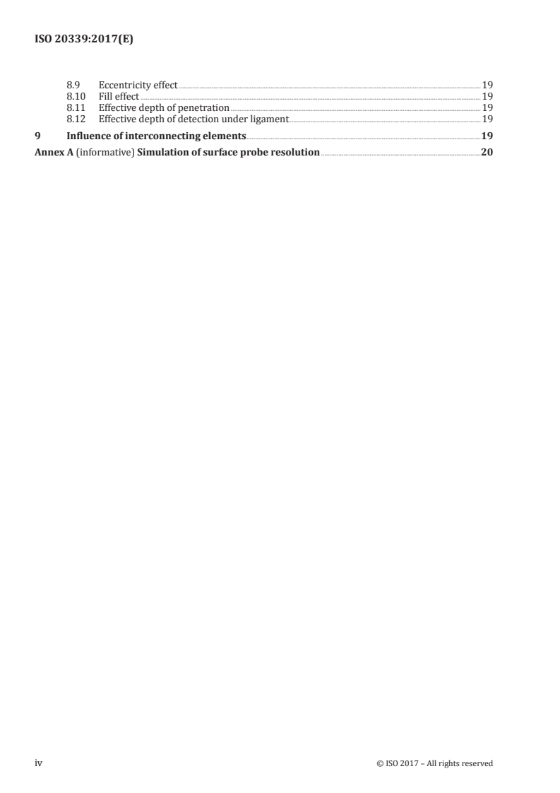 ISO 20339:2017 ISO 20339:2017 - Non-destructive testing — Equipment for eddy current examination — Array probe characteristics and verification/23/2017 - Page 4 preview