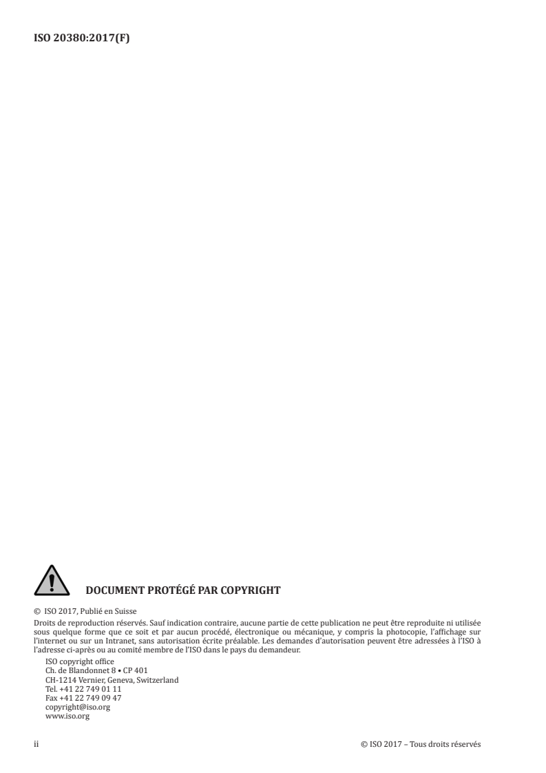 ISO 20380:2017 ISO 20380:2017 - Piscines publiques — Systèmes de vision par ordinateur pour la détection de noyades en piscines — Exigences de sécurité et méthodes d'essai
Released:2/9/2018 - Page 2 preview