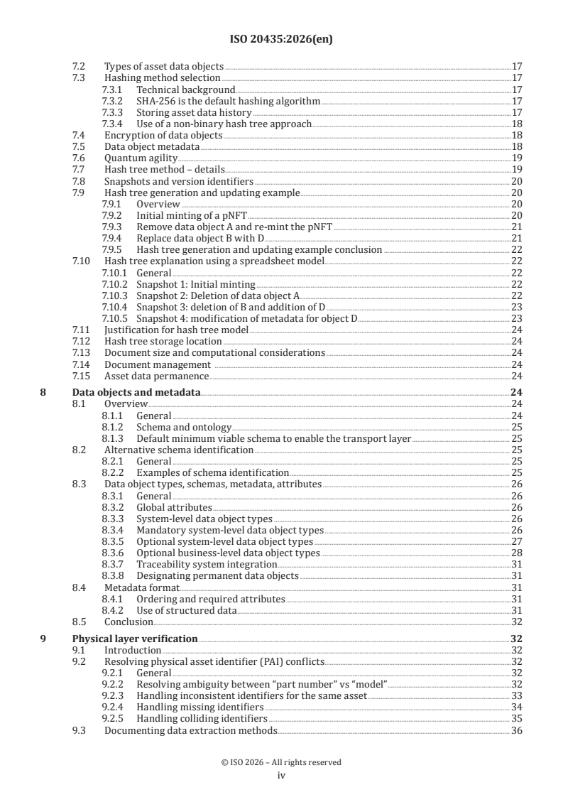 ISO 20435:2026 ISO 20435:2026 - Framework for representing physical assets using tokens - Page 4 preview