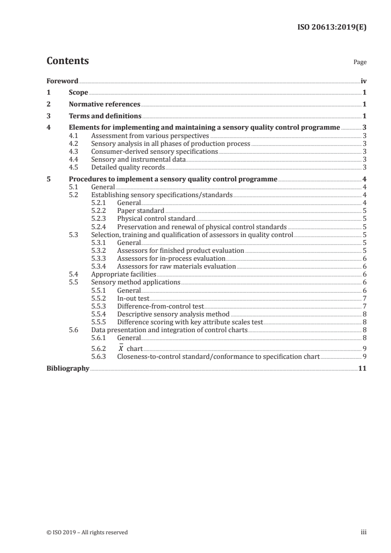 ISO 20613:2019 ISO 20613:2019 - Sensory analysis — General guidance for the application of sensory analysis in quality control/28/2019 - Page 3 preview
