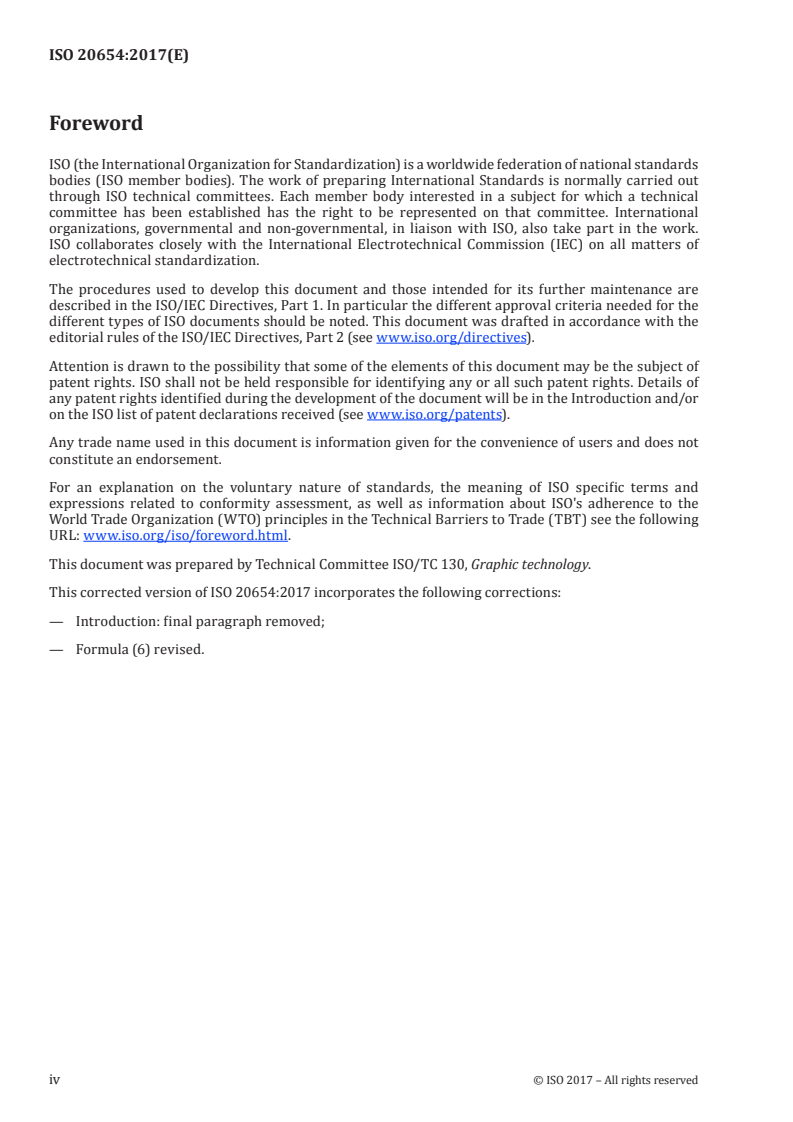 SIST ISO 20654:2018 ISO 20654:2017 - Graphic technology — Measurement and calculation of spot colour tone value/8/2018 - Page 4 preview