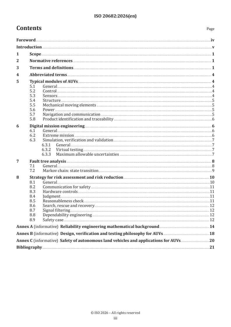 ISO 20682:2026 ISO 20682:2026 - Autonomous underwater vehicles — Risk and reliability
Released:2/13/2026 - Page 3 preview