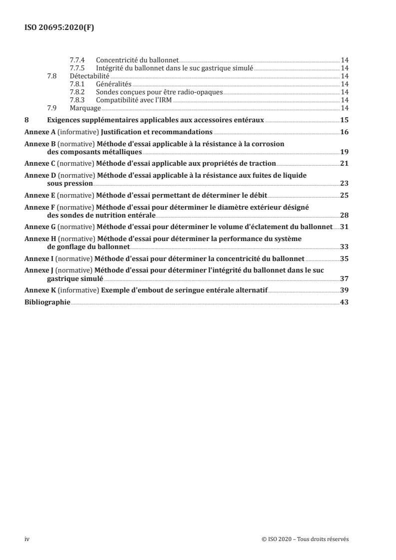 ISO 20695:2020 ISO 20695:2020 - Systèmes de nutrition entérale — Conception et essais/7/2020 - Page 4 preview
