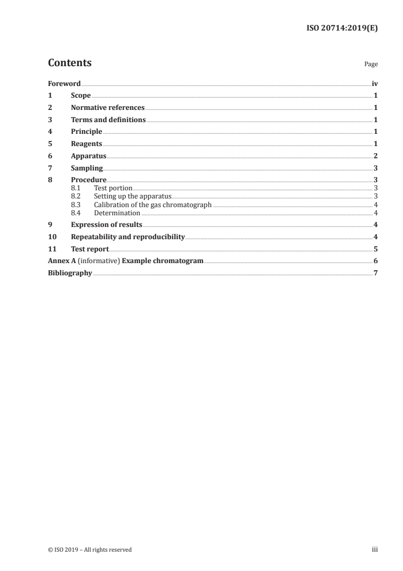 ISO 20714:2019 ISO 20714:2019 - E-liquid — Determination of nicotine, propylene glycol and glycerol in liquids used in electronic nicotine delivery devices — Gas chromatographic method
Released:8/5/2019 - Page 3 preview