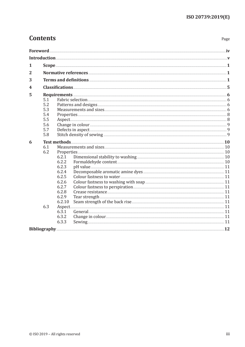 ISO 20739:2019 ISO 20739:2019 - Martial arts — Wushu Taiji clothing — Requirements and test methods/4/2019 - Page 3 preview