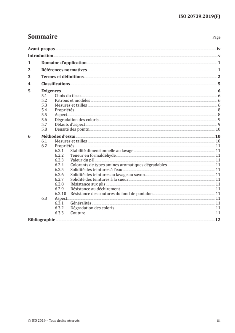 ISO 20739:2019 ISO 20739:2019 - Arts martiaux — Tenues de tai-chi-chuan — Exigences et méthodes d'essai/4/2019 - Page 3 preview