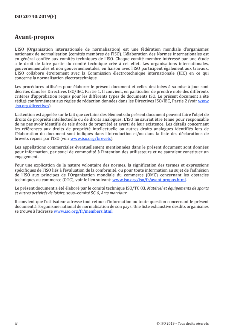 ISO 20740:2019 ISO 20740:2019 - Arts martiaux — Épée de tai-chi-chuan — Exigences et méthode d'essai/24/2019 - Page 4 preview