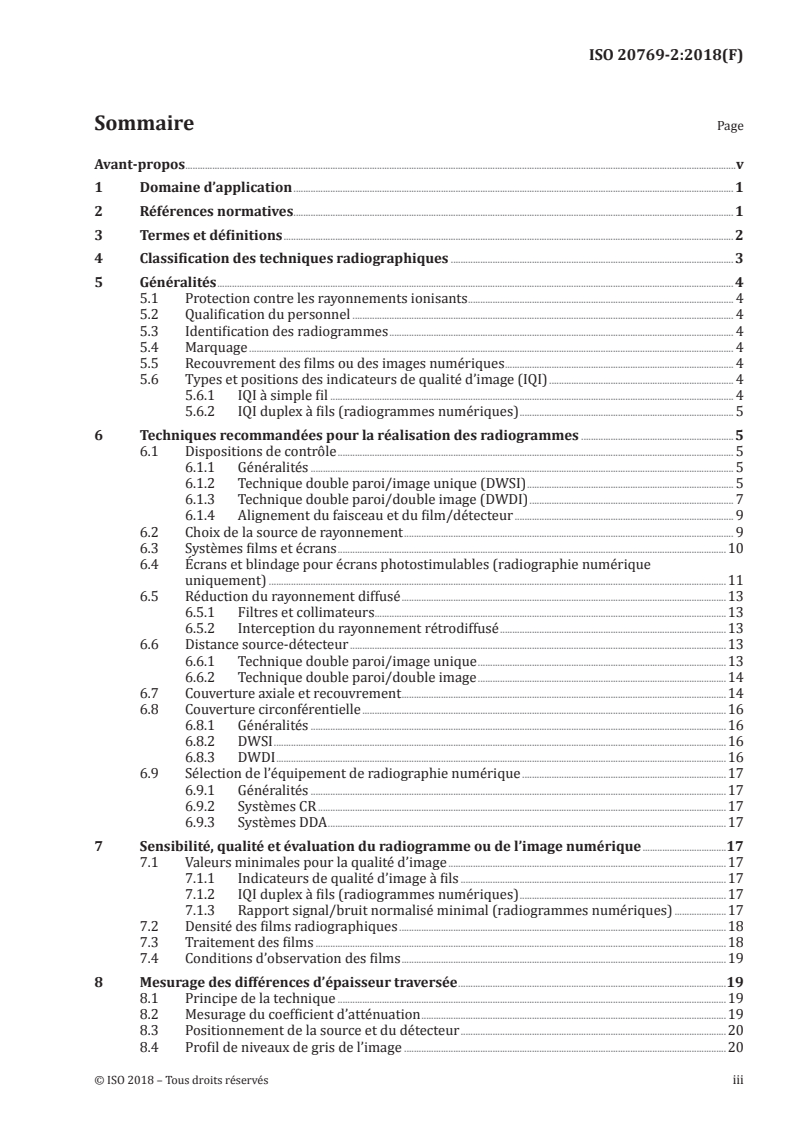 ISO 20769-2:2018 ISO 20769-2:2018 - Essais non destructifs — Examen radiographique de la corrosion et des dépôts dans les canalisations, par rayons X et rayons gamma — Partie 2: Examen radiographique double paroi/16/2018 - Page 3 preview