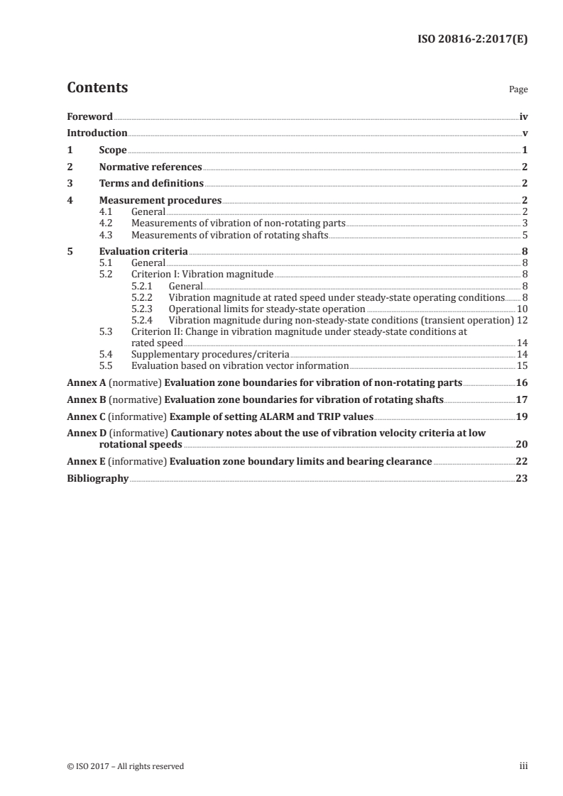 ISO 20816-2:2017 ISO 20816-2:2017 - Mechanical vibration — Measurement and evaluation of machine vibration — Part 2: Land-based gas turbines, steam turbines and generators in excess of 40 MW, with fluid-film bearings and rated speeds of 1 500 r/min, 1 800 r/min, 3 000 r/min and 3 600 r/min/27/2017 - Page 3 preview