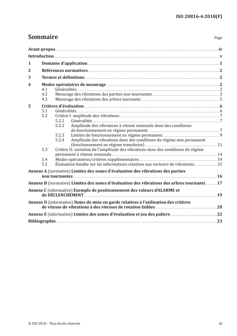 ISO 20816-4:2018 ISO 20816-4:2018 - Vibrations mécaniques — Mesurage et évaluation des vibrations de machines — Partie 4: Turbines à gaz à paliers à film fluide, excédant 3 MW/5/2018 - Page 3 preview