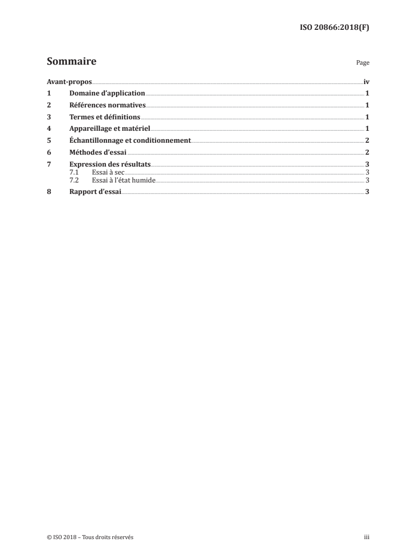 ISO 20866:2018 ISO 20866:2018 - Chaussures — Méthodes d'essai applicables aux premières de montage — Résistance au délaminage/15/2018 - Page 3 preview