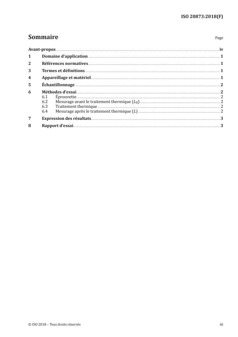 ISO 20873:2018 ISO 20873:2018 - Chaussures — Méthodes d'essai applicables aux semelles d'usure — Stabilité dimensionnelle/9/2018 - Page 3 preview