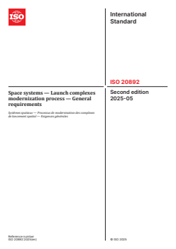 ISO 20892:2025 - Space systems — Launch complexes modernization process — General requirements
Released:21. 05. 2025 - Page 1 preview