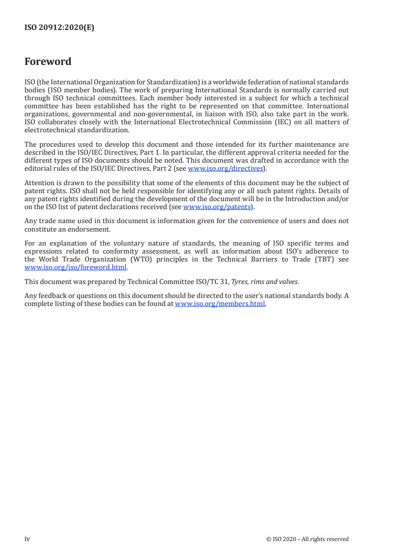 ISO 20912:2020 ISO 20912:2020 - Conformance test methods for RFID enabled tyres/20/2020 - Page 4 preview
