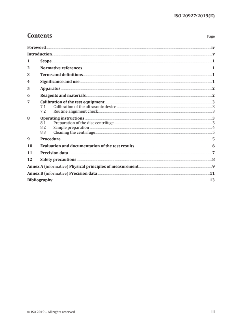 ISO 20927:2019 ISO 20927:2019 - Rubber compounding ingredients — Precipitated silica — Determination of aggregate size distribution by disc centrifuge/25/2019 - Page 3 preview