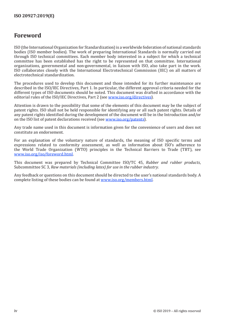 ISO 20927:2019 ISO 20927:2019 - Rubber compounding ingredients — Precipitated silica — Determination of aggregate size distribution by disc centrifuge/25/2019 - Page 4 preview