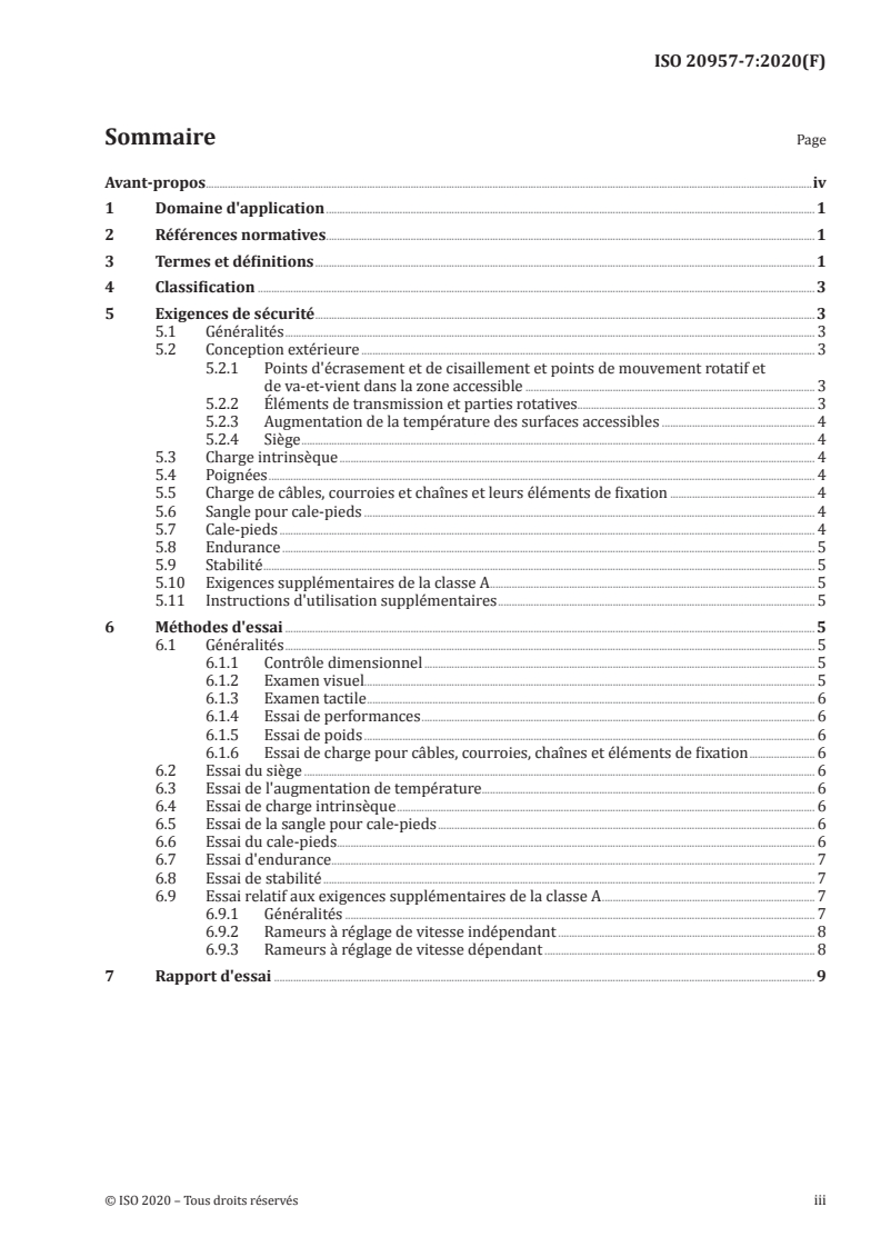 ISO 20957-7:2020 ISO 20957-7:2020 - Équipement d'entraînement fixe — Partie 7: Rameurs, exigences spécifiques de sécurité et méthodes d'essai supplémentaires/8/2020 - Page 3 preview