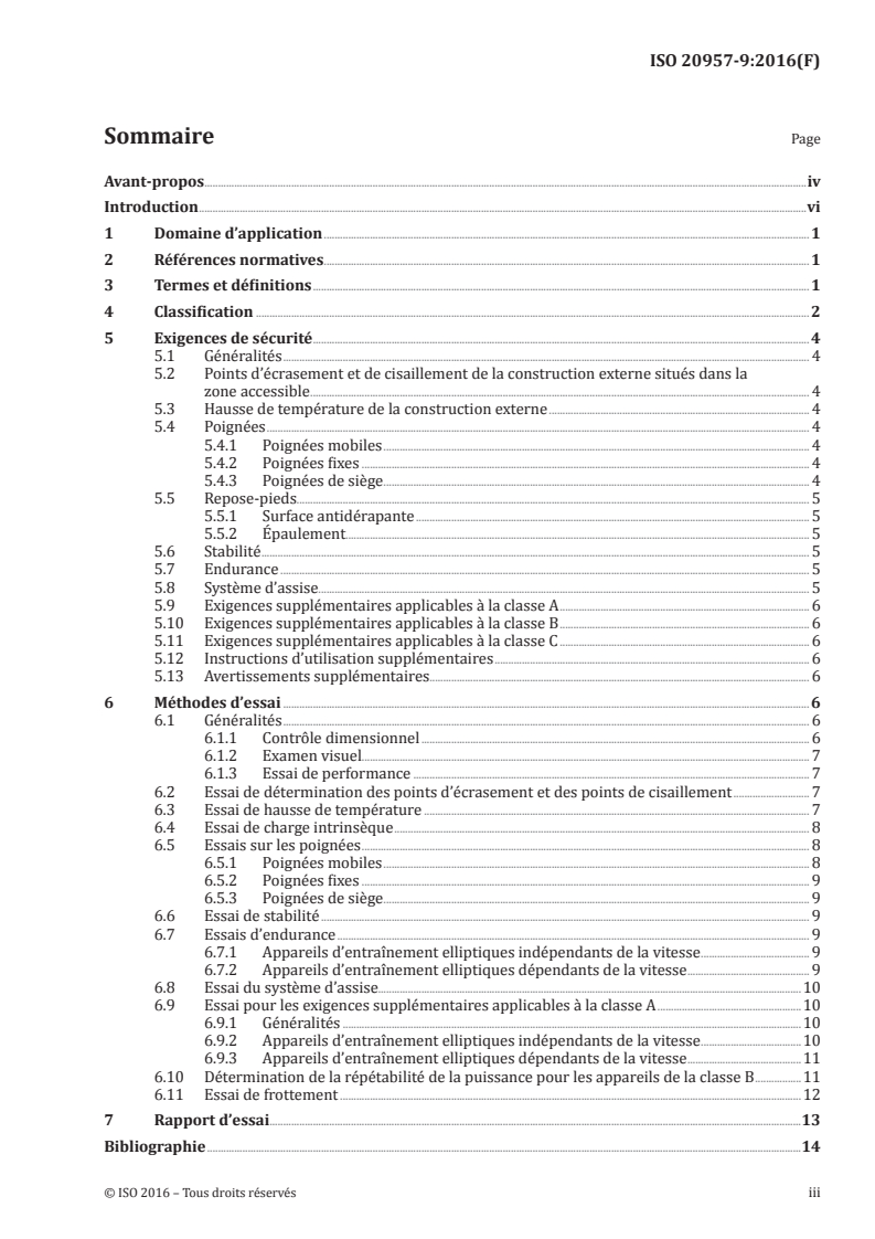 ISO 20957-9:2016 ISO 20957-9:2016 - Équipement d'entraînement fixe — Partie 9: Appareils d'entraînement elliptiques, exigences spécifiques de sécurité et méthodes d'essai supplémentaires/13/2016 - Page 3 preview