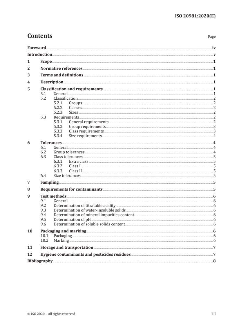 ISO 20981:2020 ISO 20981:2020 - Asparagus — Specification and test methods
Released:8/11/2020 - Page 3 preview
