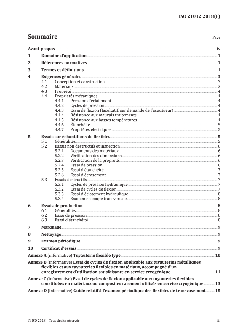 ISO 21012:2018 ISO 21012:2018 - Récipients cryogéniques — Tuyaux flexibles/16/2018 - Page 3 preview