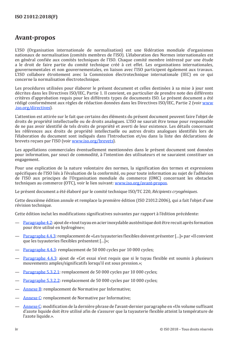 ISO 21012:2018 ISO 21012:2018 - Récipients cryogéniques — Tuyaux flexibles/16/2018 - Page 4 preview