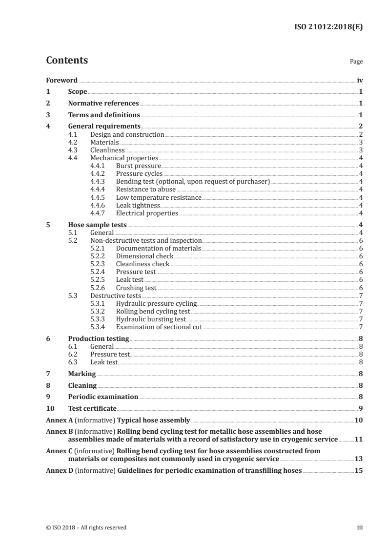 ISO 21012:2018 ISO 21012:2018 - Cryogenic vessels — Hoses/16/2018 - Page 3 preview